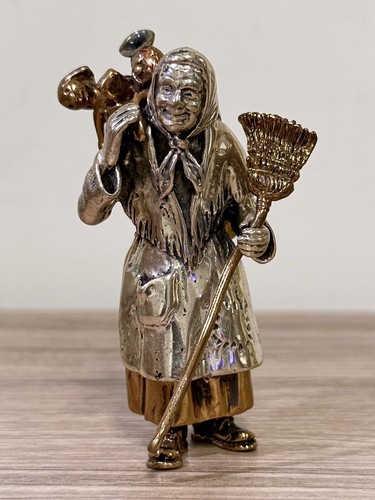 Befana scopa argento e - in,