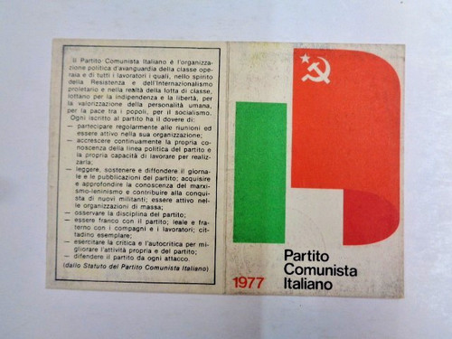 Tessera partito comunista - partito,