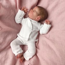 Mini Reborn Doll Cloth Body Handpainted Hair Realistic Newborn Toddler Doll Gift