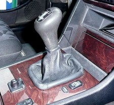 CUFFIA LEVA CAMBIO per MERCEDES CLASSE C W 202 in PELLE VERA NERA. No pomello