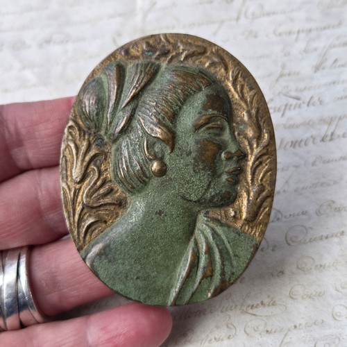 Grande spilla bronzo art - bronzo,