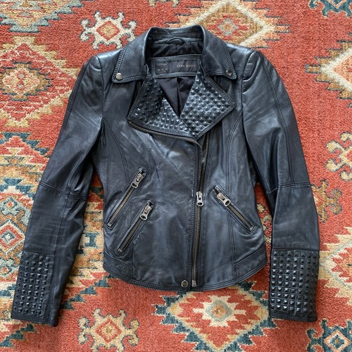 Giacca zara basic nera pelle - giacca,