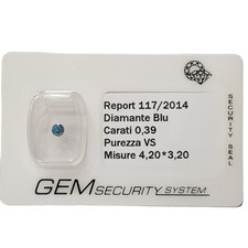 DIAMANTE ROUND BLU 0.39 ct VS