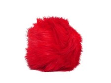 Copripomello Fluffy Fur rosso-universale in soffice pelliccia ecologica ro