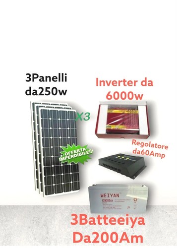 Kit fotovoltaico 6kw inverter