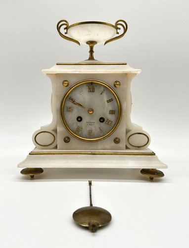 Antico orologio alabastro a - in,