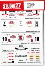 Decal 1/24 Lancia Stratos CHARDONNET Rally Montecarlo Corsica '79 STUDIO 27