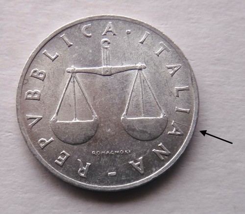 Errore 1 lira 1955 - errore,