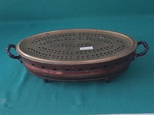 ANTICO SCALDALETTO SCALDABAGNO BRACIERE PORTA BRACE IN FERRO E OTTONE. BW88