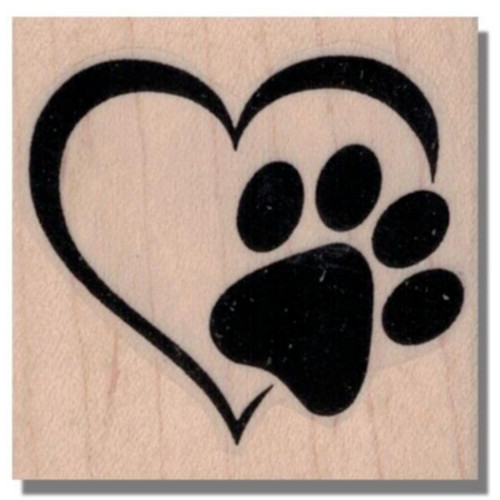 Timbro gomma legno paw - gomma, legno,