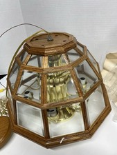 Vintage Glass Wood Panel