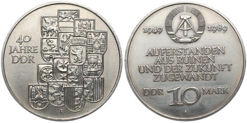 Germania ddr marchi - 10, monete