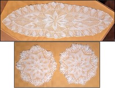 Centrini filo di scozia ai ferri, completo 3 pezzi VINTAGE '40