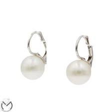 Orecchini oro bianco 18 kt 750 perle 8,5/9 mm -375/ST-
