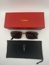 Cartier Big C lente senza montatura grigio taglio diamante Ct00920