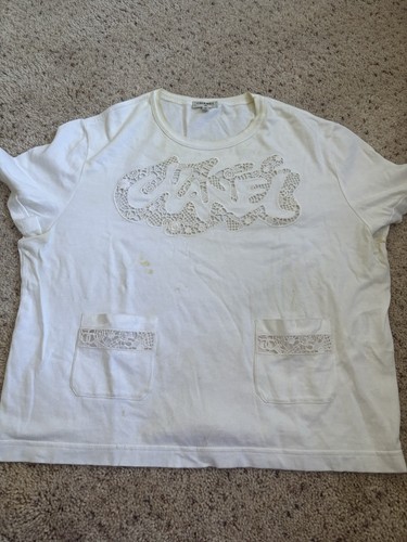Shirt bianca ricamata - bianca, chanel