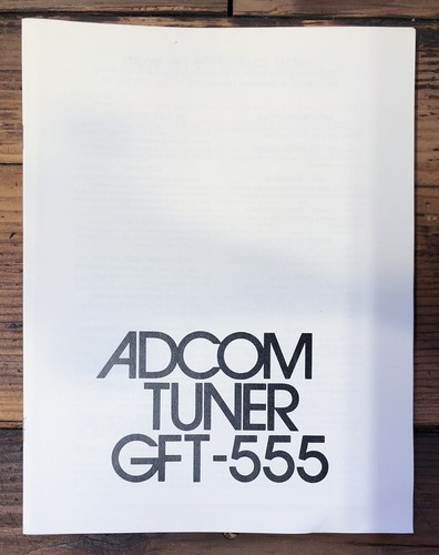 Adcom gft 555 - adcom, gft-555