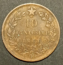 10 CENTESIMI LIRE VALORE 1862 1863 1866 1867 MB BB REGNO SCEGLI ANNO
