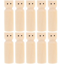  10 pezzi di bambola in legno in legno bambola in legno non finita bambola fai