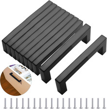 10 Pezzi Maniglie per Mobili Da Cucina 160 Mm, Moderni Mobili Acciaio Inox Con 4