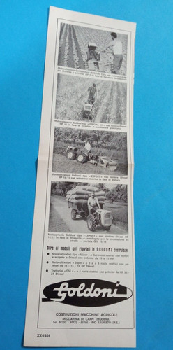 Pubblicita 1969 trattrice - ,