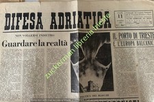 giornale DIFESA ADRIATICA 11 settembre 1947 cln zara istria porto Trieste
