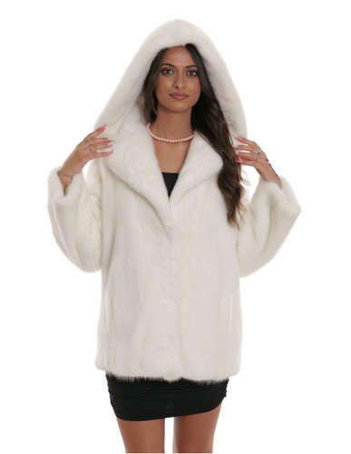 Giacca pelliccia visone - , bianco