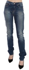 FIORUCCI Jeans cotone blu lavato vita media pantaloni denim slim fit s. W32 prezzo consigliato $500