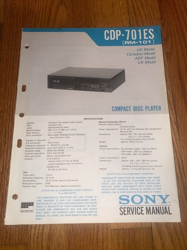 Sony compact disc player - disc,