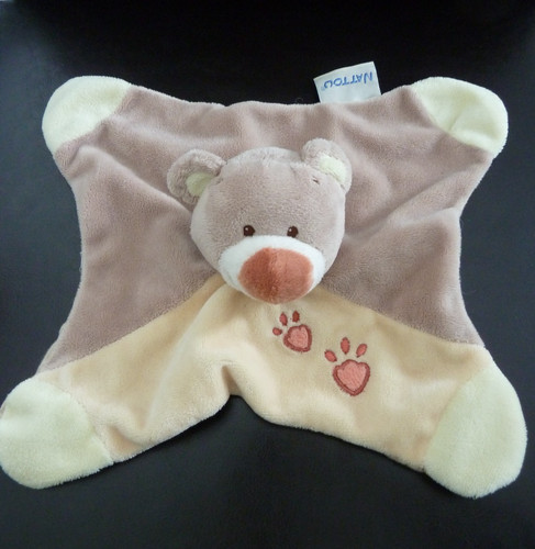 Doudou plat nattou ours pol - ours,