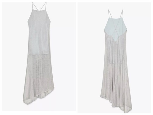 Maxi abito zara argento - abito,