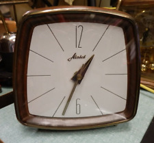 Orologio da camino da tavolo Haid anni 50 60 con movimento al quarzo Junghans 50s 60s clock