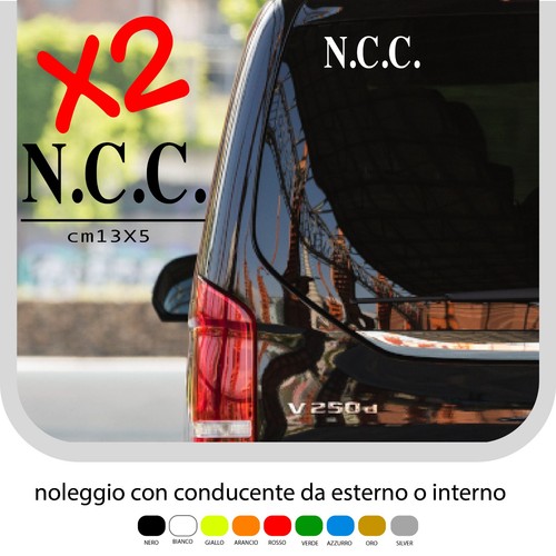 Adesivi ncc noleggio con - adesivi,