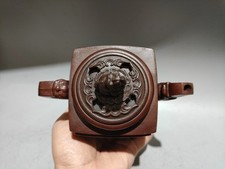 Yixing Teiera Artistica Argilla Viola Bestia Mitica Regalo Fatto a Mano