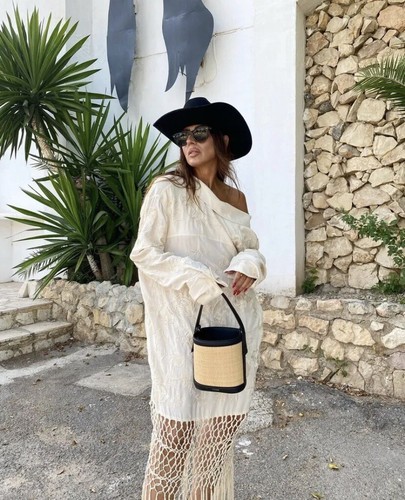 Zara abito macramè con - macramÈ,