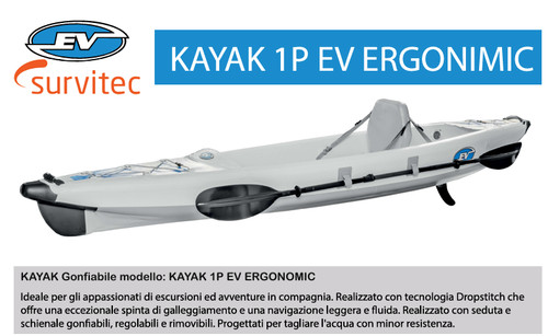 Kayak ergonomic gonfiabile pvc - kayak,