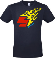 Maglietta unisex t-shirt Moto Suzuki fire racing idea regalo