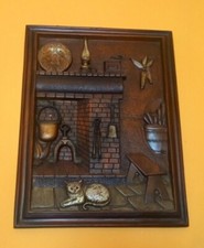 Quadro legno intarsiato cm