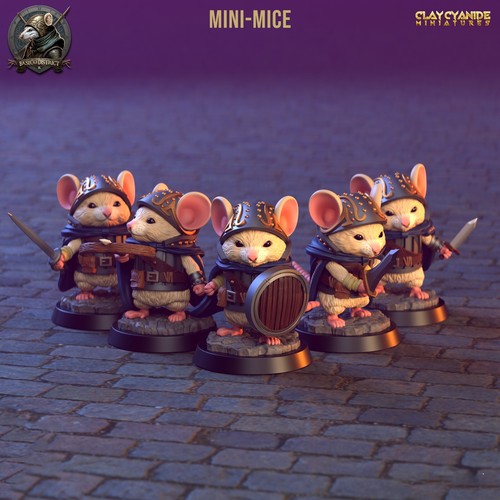 Set miniatura cavaliere topo