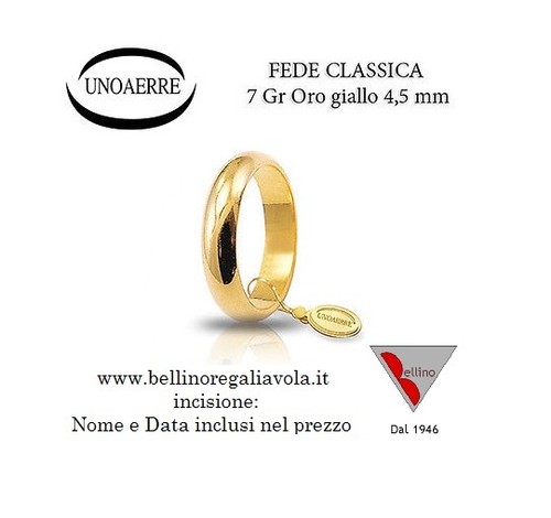Fede nuziale unoaerre gr - nuziale,