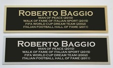 Targa Roberto Baggio per maglia foto pallone calcio autografata firmata