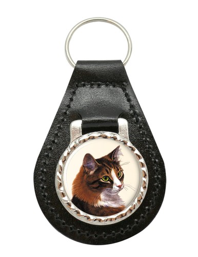 Portachiavi pelle per gatto - pelle,