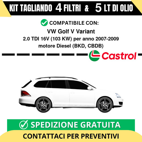 Tagliando per golf v - tagliando,