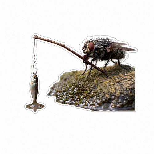 Adesivo pesca mosca brook - adesivo,