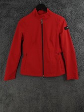 Peuterey Giacca Donna 40 UK 8 Rosso Impermeabile Full Zip Tasche Outdoor