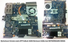 Motheboard HP Probook 4320s + CPU Intel i3 - SN MB: 599520-001 599523-001 