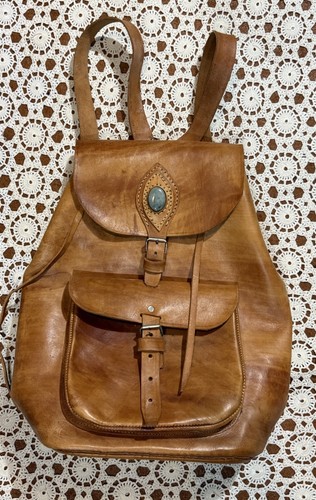 Zaino pelle marrone - , vintage