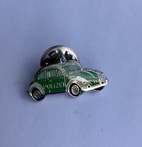 German police car beetle pin - police,