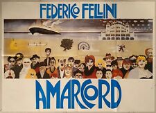 MANIFESTO ORGINALE CINEMA 2F AMARCORD FEDERICO FELLINI GELENG PREMIO OSCAR CULT