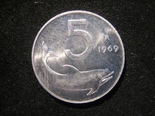 Italy beautiful lire 1969 - 5,